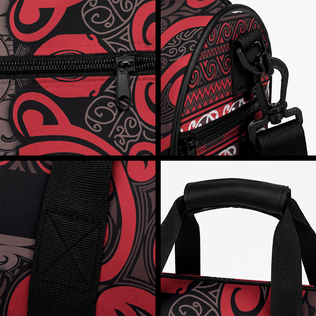 Aotearoa Iwi Ngati Awa Duffle Bag Maori Wharenui House Tribal Pattern