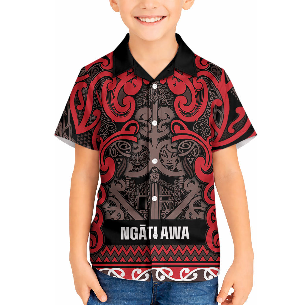 Aotearoa Iwi Ngati Awa Hawaiian Shirt Maori Wharenui House Tribal Pattern LT9 - Polynesian Pride