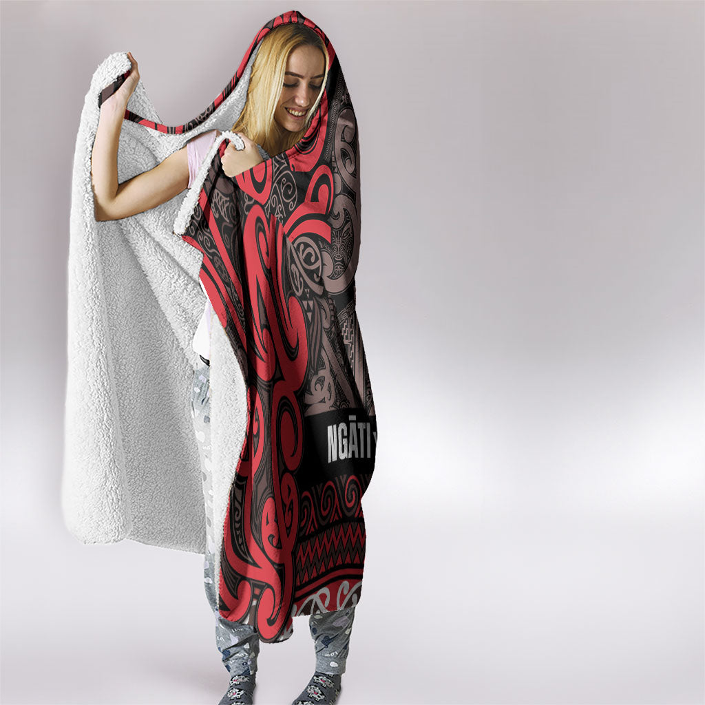 Aotearoa Iwi Ngati Awa Hooded Blanket Maori Wharenui House Tribal Pattern LT9 - Polynesian Pride