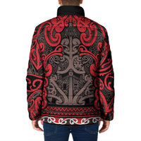 Aotearoa Iwi Ngati Awa Padded Jacket Maori Wharenui House Tribal Pattern LT9 - Polynesian Pride