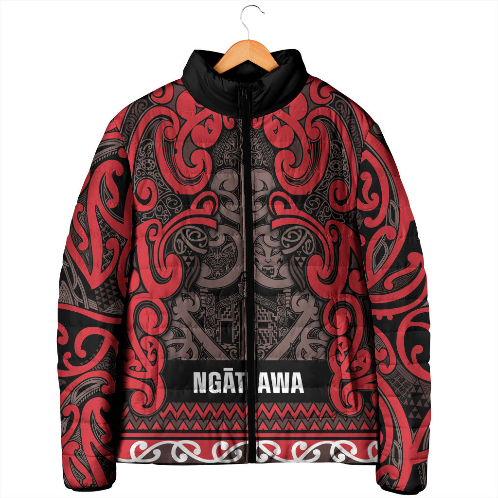 Aotearoa Iwi Ngati Awa Padded Jacket Maori Wharenui House Tribal Pattern LT9 - Polynesian Pride