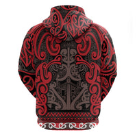 Aotearoa Iwi Ngati Awa Zip Hoodie Maori Wharenui House Tribal Pattern LT9 - Polynesian Pride