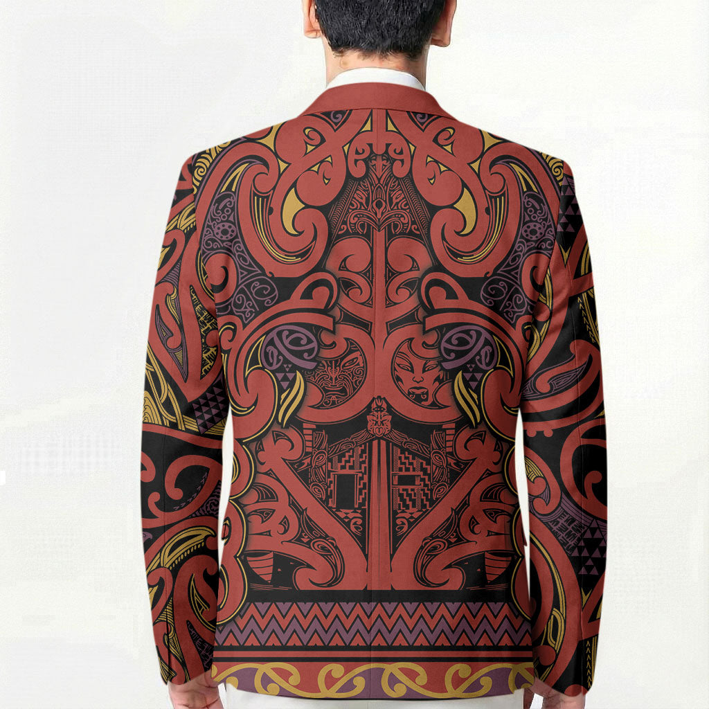 Aotearoa Iwi Rongowhakaata Blazer Maori Wharenui House Tribal Pattern LT9 - Polynesian Pride