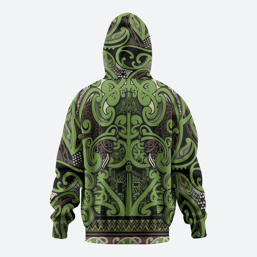 Aotearoa Iwi Ngati Raukawa Hoodie Maori Wharenui House Tribal Pattern LT9 - Polynesian Pride