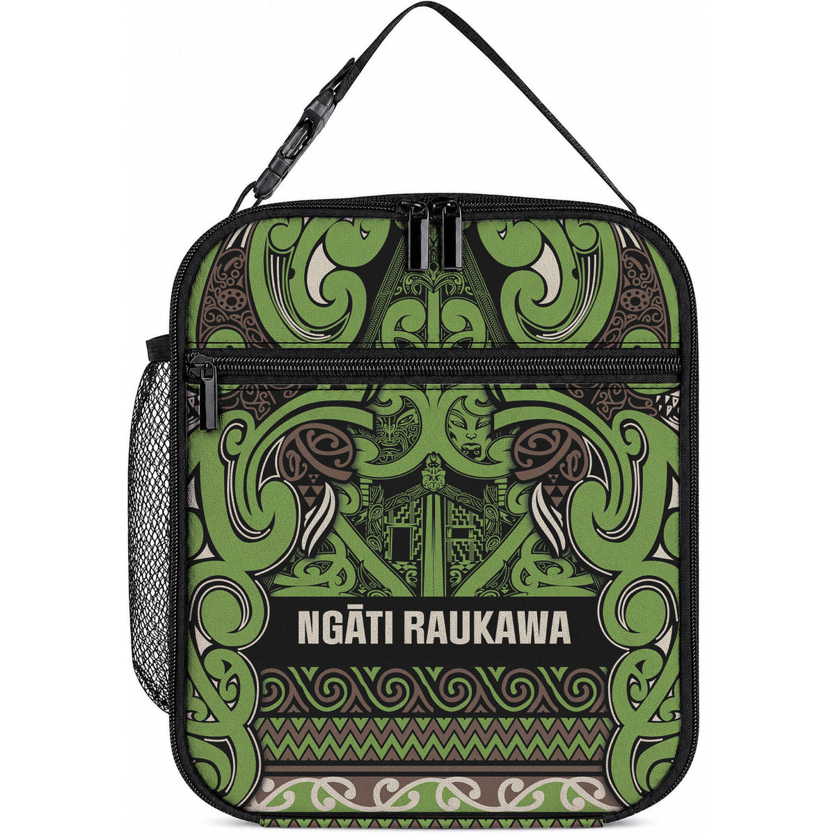 Aotearoa Iwi Ngati Raukawa Lunch Bag Maori Wharenui House Tribal Pattern