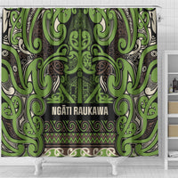 Aotearoa Iwi Ngati Raukawa Shower Curtain Maori Wharenui House Tribal Pattern LT9 - Polynesian Pride
