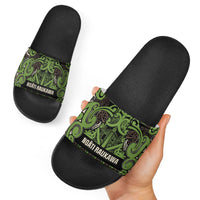 Aotearoa Iwi Ngati Raukawa Slide Sandals Maori Wharenui House Tribal Pattern LT9 - Polynesian Pride
