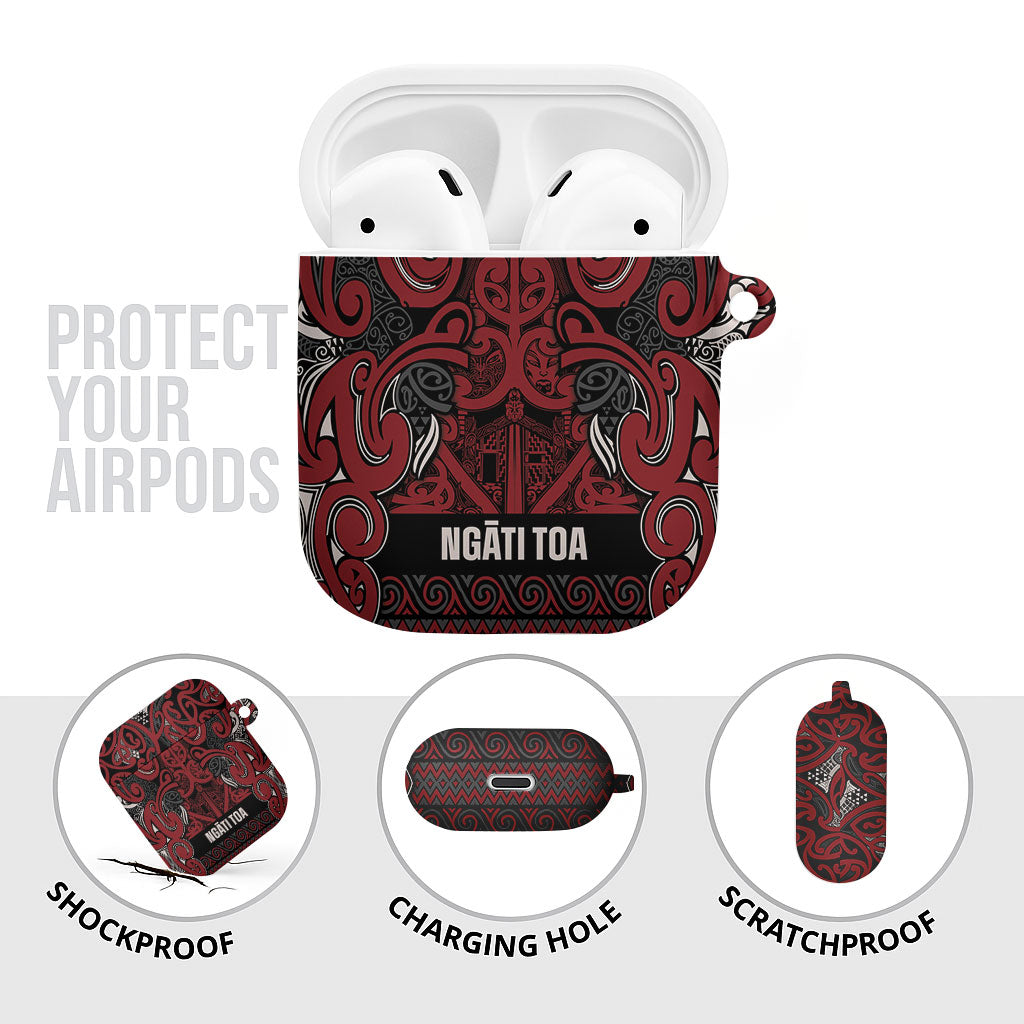 Aotearoa Iwi Ngati Toa AirPods Case Maori Wharenui House Tribal Pattern LT9 - Polynesian Pride