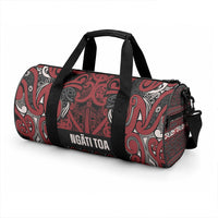 Aotearoa Iwi Ngati Toa Duffle Bag Maori Wharenui House Tribal Pattern