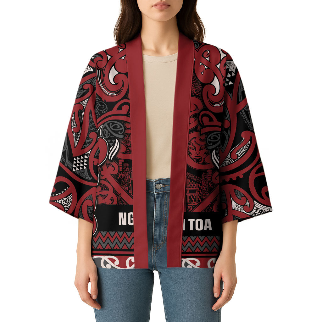 Aotearoa Iwi Ngati Toa Kimono Maori Wharenui House Tribal Pattern LT9 - Polynesian Pride