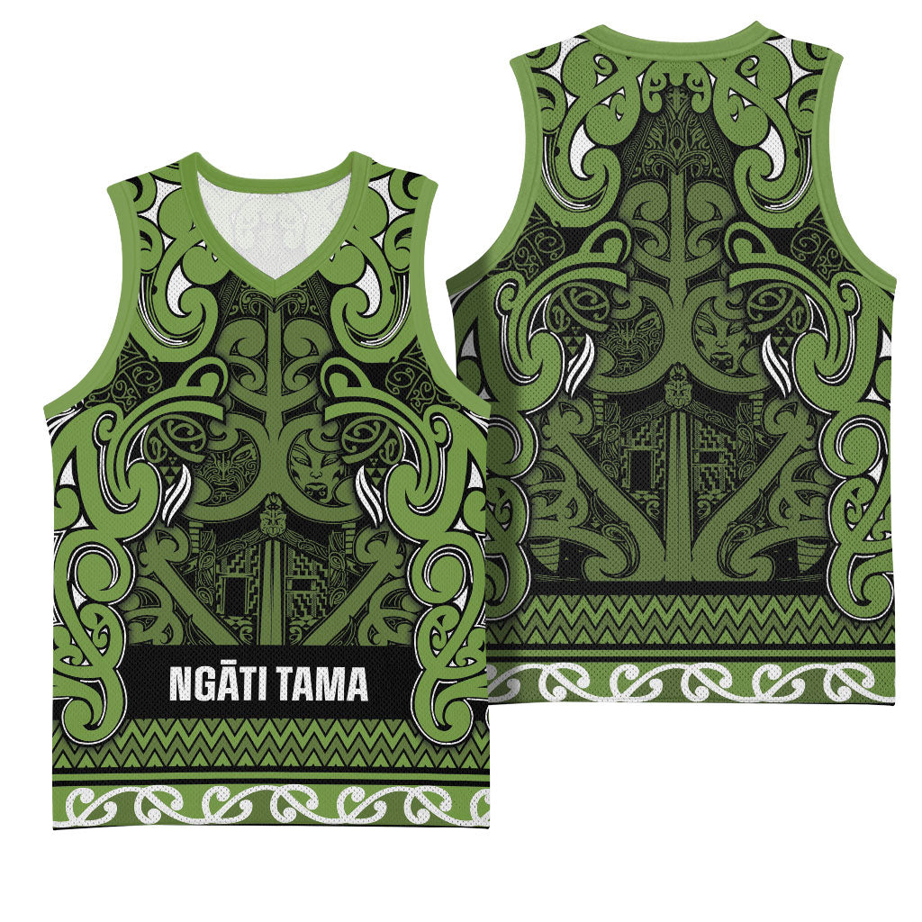 Aotearoa Iwi Ngāti Tama ki Taranaki Trust Basketball Jersey Maori Wharenui House Tribal Pattern LT9 - Polynesian Pride