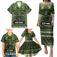Aotearoa Iwi Ngāti Tama ki Taranaki Trust Family Matching Puletasi and Hawaiian Shirt Maori Wharenui House Tribal Pattern LT9 - Polynesian Pride