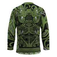 Aotearoa Iwi Ngāti Tama ki Taranaki Trust Hockey Jersey Maori Wharenui House Tribal Pattern LT9 - Polynesian Pride