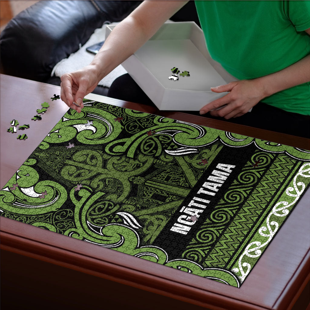 Aotearoa Iwi Ngāti Tama ki Taranaki Trust Puzzle Maori Wharenui House Tribal Pattern LT9 - Polynesian Pride