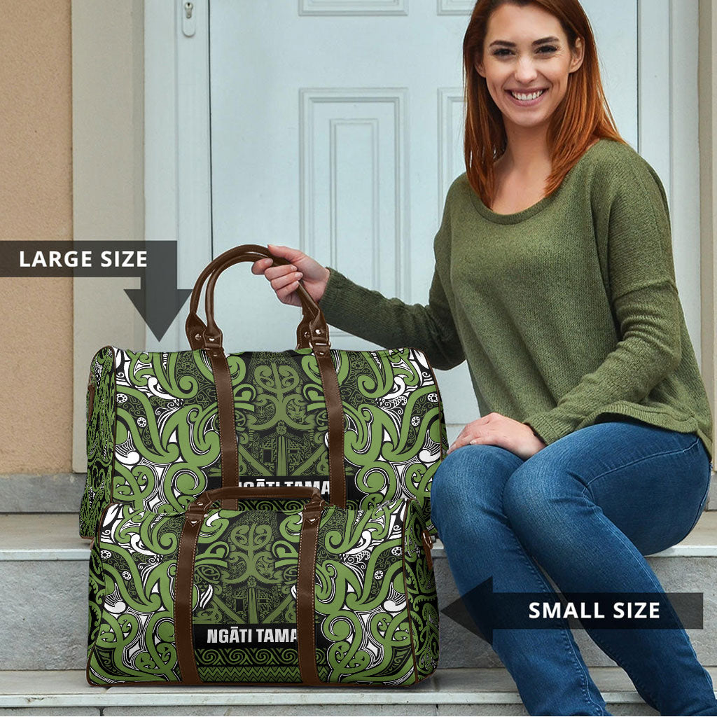 Aotearoa Iwi Ngāti Tama ki Taranaki Trust Travel Bag Maori Wharenui House Tribal Pattern LT9 - Polynesian Pride