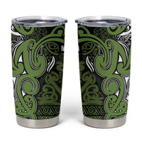 Aotearoa Iwi Ngāti Tama ki Taranaki Trust Tumbler Cup Maori Wharenui House Tribal Pattern LT9 Lime - Polynesian Pride