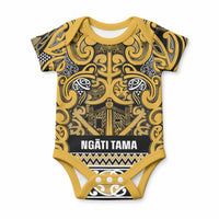 Aotearoa Iwi Ngāti Tama ki Te Waipounamu Trust Baby Onesie Maori Wharenui House Tribal Pattern