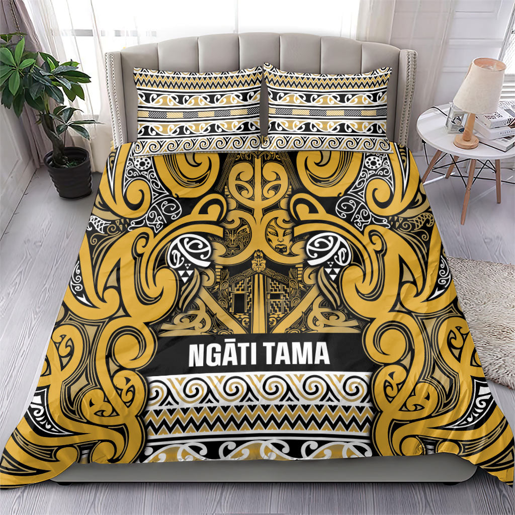 Aotearoa Iwi Ngāti Tama ki Te Waipounamu Trust Bedding Set Maori Wharenui House Tribal Pattern LT9 - Polynesian Pride