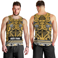 Aotearoa Iwi Ngāti Tama ki Te Waipounamu Trust Men Tank Top Maori Wharenui House Tribal Pattern LT9 - Polynesian Pride