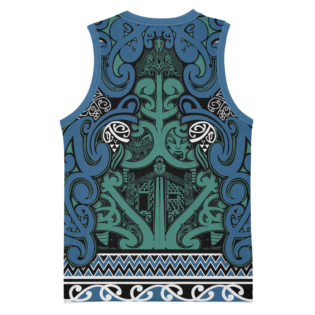 Aotearoa Iwi Ngati Mutunga Basketball Jersey Maori Wharenui House Tribal Pattern LT9 - Polynesian Pride