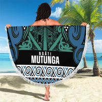Aotearoa Iwi Ngati Mutunga Beach Blanket Maori Wharenui House Tribal Pattern LT9 - Polynesian Pride