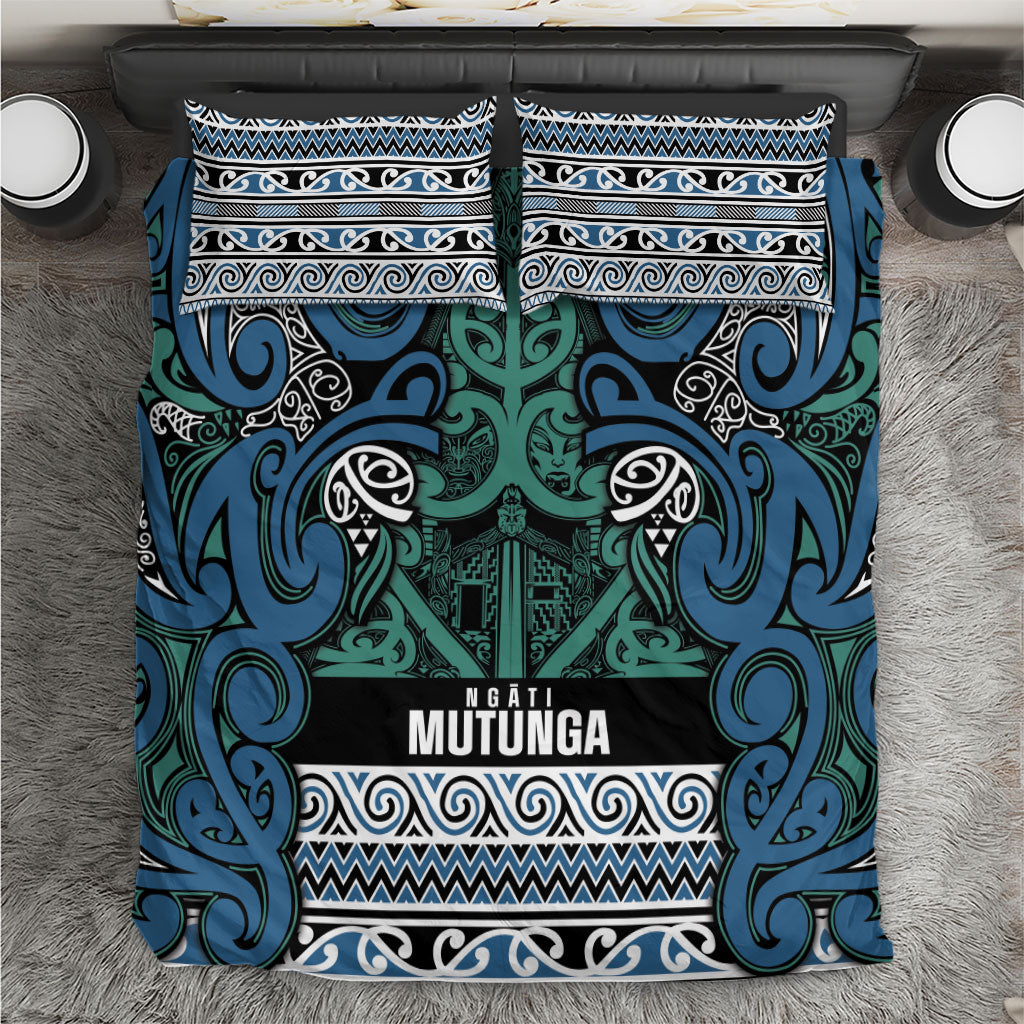 Aotearoa Iwi Ngati Mutunga Bedding Set Maori Wharenui House Tribal Pattern LT9 Ocean Blue - Polynesian Pride
