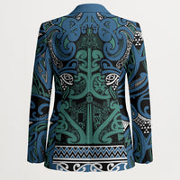Aotearoa Iwi Ngati Mutunga Blazer Maori Wharenui House Tribal Pattern LT9 - Polynesian Pride