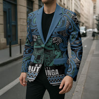 Aotearoa Iwi Ngati Mutunga Blazer Maori Wharenui House Tribal Pattern LT9 - Polynesian Pride