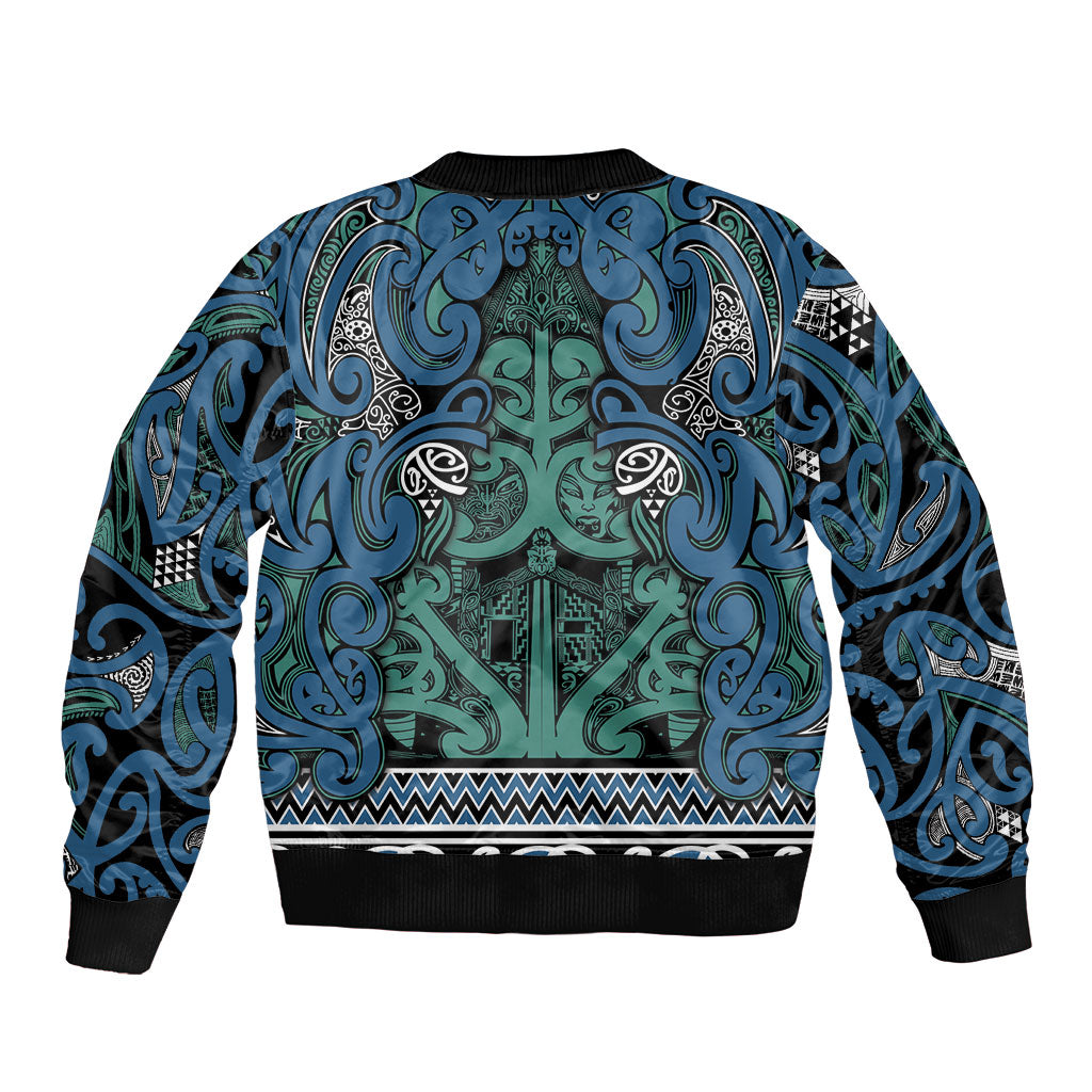 Aotearoa Iwi Ngati Mutunga Bomber Jacket Maori Wharenui House Tribal Pattern LT9 - Polynesian Pride