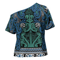 Aotearoa Iwi Ngati Mutunga Cross Shoulder Shirt Maori Wharenui House Tribal Pattern LT9 - Polynesian Pride