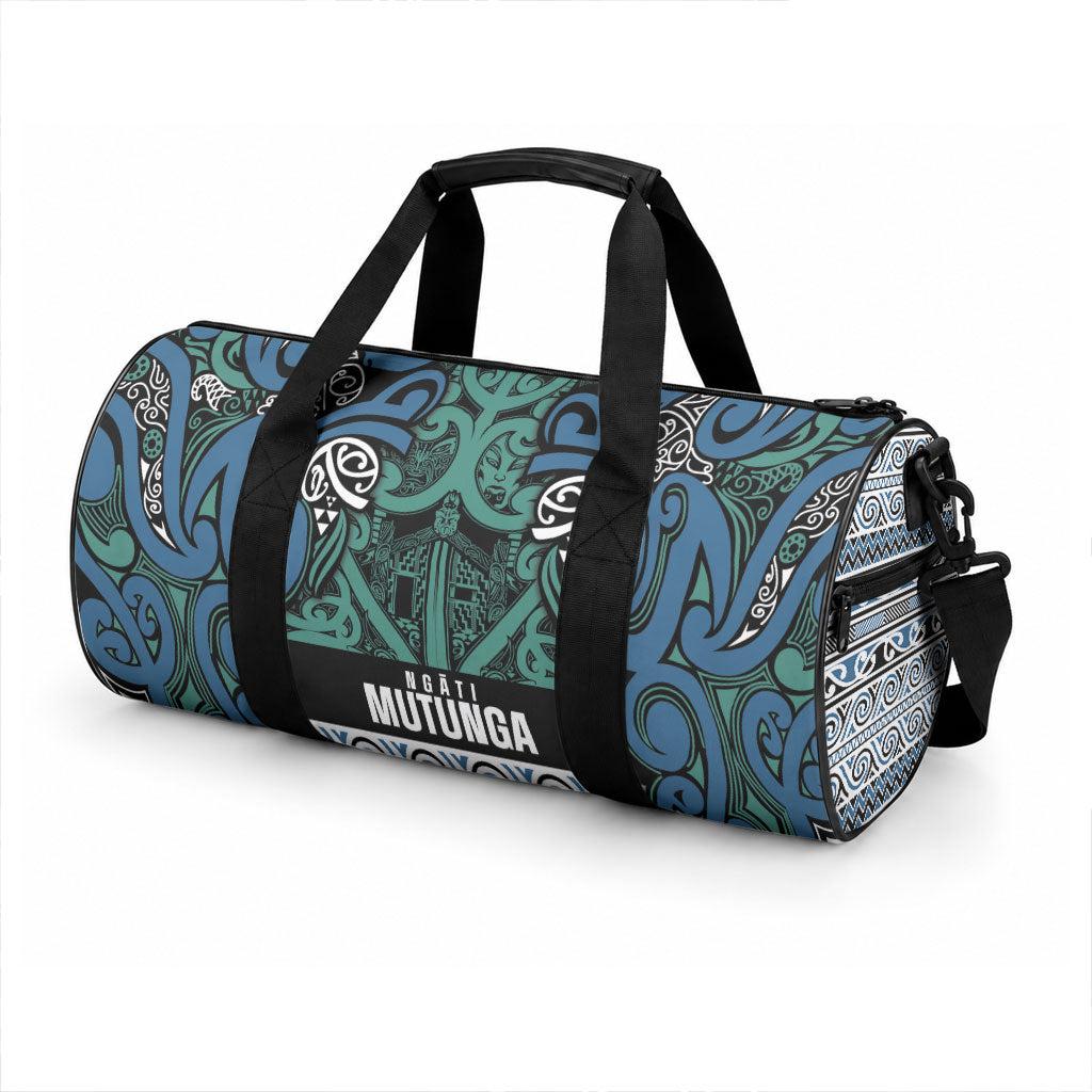Aotearoa Iwi Ngati Mutunga Duffle Bag Maori Wharenui House Tribal Pattern