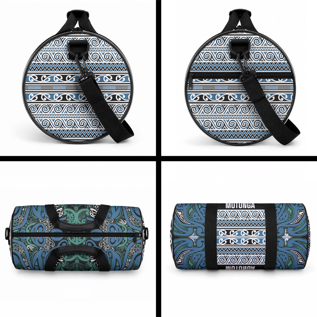 Aotearoa Iwi Ngati Mutunga Duffle Bag Maori Wharenui House Tribal Pattern