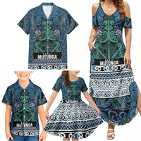 Aotearoa Iwi Ngati Mutunga Family Matching Summer Maxi Dress and Hawaiian Shirt Maori Wharenui House Tribal Pattern LT9 - Polynesian Pride