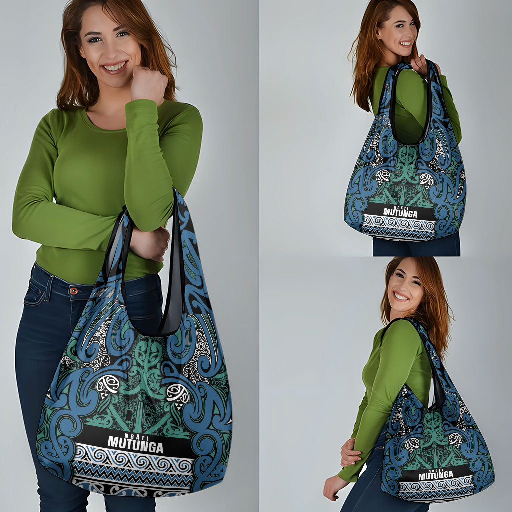 Aotearoa Iwi Ngati Mutunga Grocery Bag Maori Wharenui House Tribal Pattern LT9 - Polynesian Pride