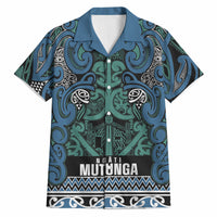 Aotearoa Iwi Ngati Mutunga Hawaiian Shirt Maori Wharenui House Tribal Pattern LT9 Ocean Blue - Polynesian Pride