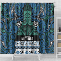 Aotearoa Iwi Ngati Mutunga Shower Curtain Maori Wharenui House Tribal Pattern LT9 - Polynesian Pride