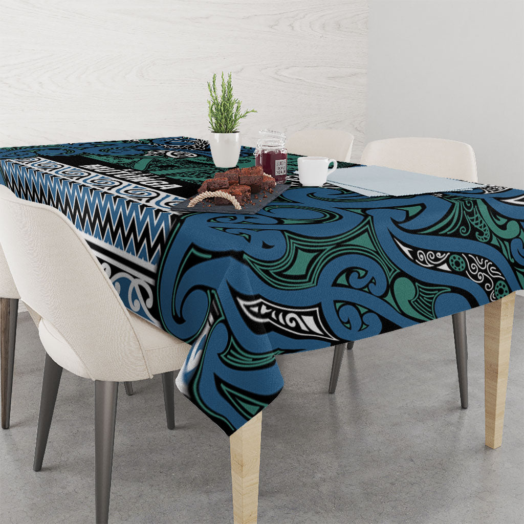 Aotearoa Iwi Ngati Mutunga Tablecloth Maori Wharenui House Tribal Pattern LT9 - Polynesian Pride