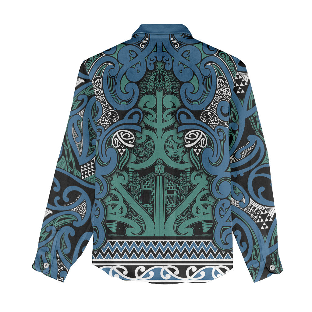 Aotearoa Iwi Ngati Mutunga Women Casual Shirt Maori Wharenui House Tribal Pattern LT9 - Polynesian Pride