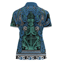 Aotearoa Iwi Ngati Mutunga Women Polo Shirt Maori Wharenui House Tribal Pattern LT9 - Polynesian Pride
