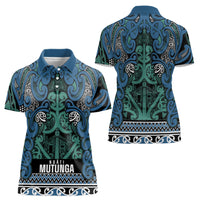 Aotearoa Iwi Ngati Mutunga Women Polo Shirt Maori Wharenui House Tribal Pattern LT9 - Polynesian Pride