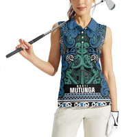 Aotearoa Iwi Ngati Mutunga Women Sleeveless Polo Shirt Maori Wharenui House Tribal Pattern LT9 - Polynesian Pride
