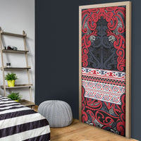 Aotearoa Iwi Te ati Awa Door Cover Maori Wharenui House Tribal Pattern LT9 - Polynesian Pride
