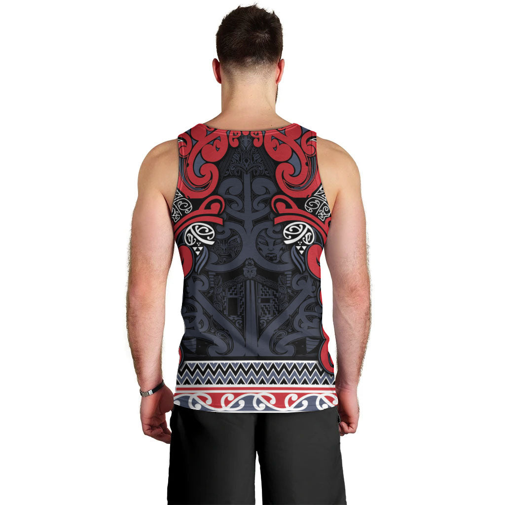 Aotearoa Iwi Te ati Awa Men Tank Top Maori Wharenui House Tribal Pattern LT9 - Polynesian Pride