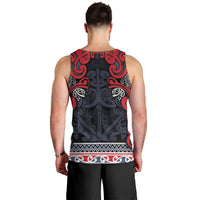 Aotearoa Iwi Te ati Awa Men Tank Top Maori Wharenui House Tribal Pattern LT9 - Polynesian Pride