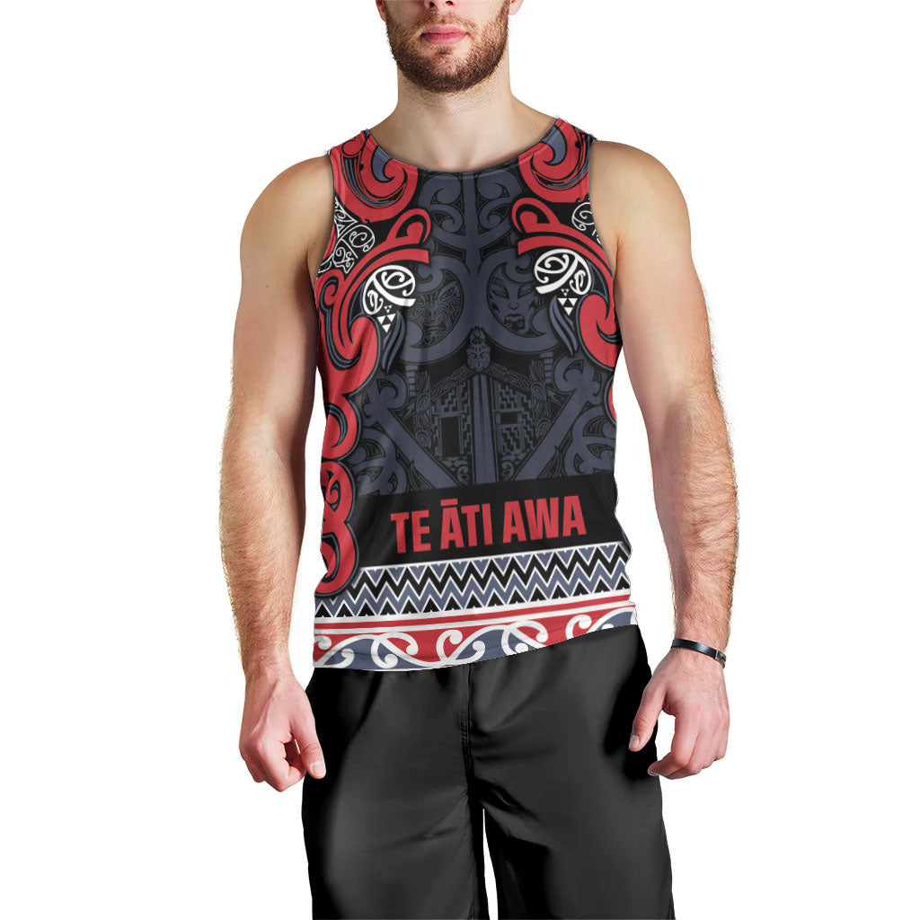 Aotearoa Iwi Te ati Awa Men Tank Top Maori Wharenui House Tribal Pattern LT9 - Polynesian Pride