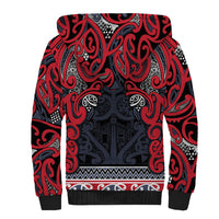 Aotearoa Iwi Te ati Awa Sherpa Hoodie Maori Wharenui House Tribal Pattern LT9 - Polynesian Pride