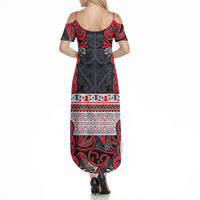 Aotearoa Iwi Te ati Awa Summer Maxi Dress Maori Wharenui House Tribal Pattern LT9 - Polynesian Pride