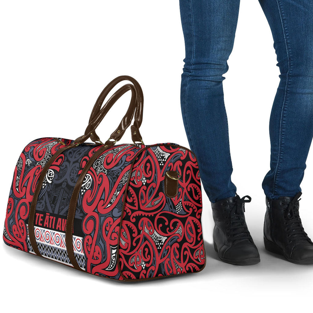 Aotearoa Iwi Te ati Awa Travel Bag Maori Wharenui House Tribal Pattern LT9 - Polynesian Pride