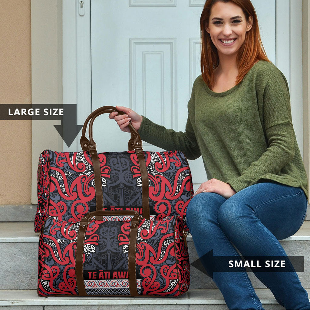 Aotearoa Iwi Te ati Awa Travel Bag Maori Wharenui House Tribal Pattern LT9 - Polynesian Pride