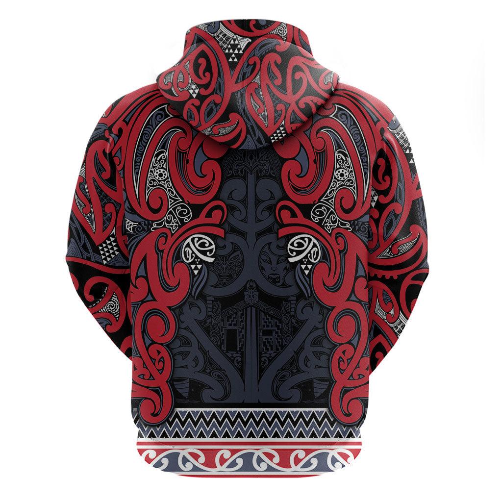 Aotearoa Iwi Te ati Awa Zip Hoodie Maori Wharenui House Tribal Pattern LT9 - Polynesian Pride